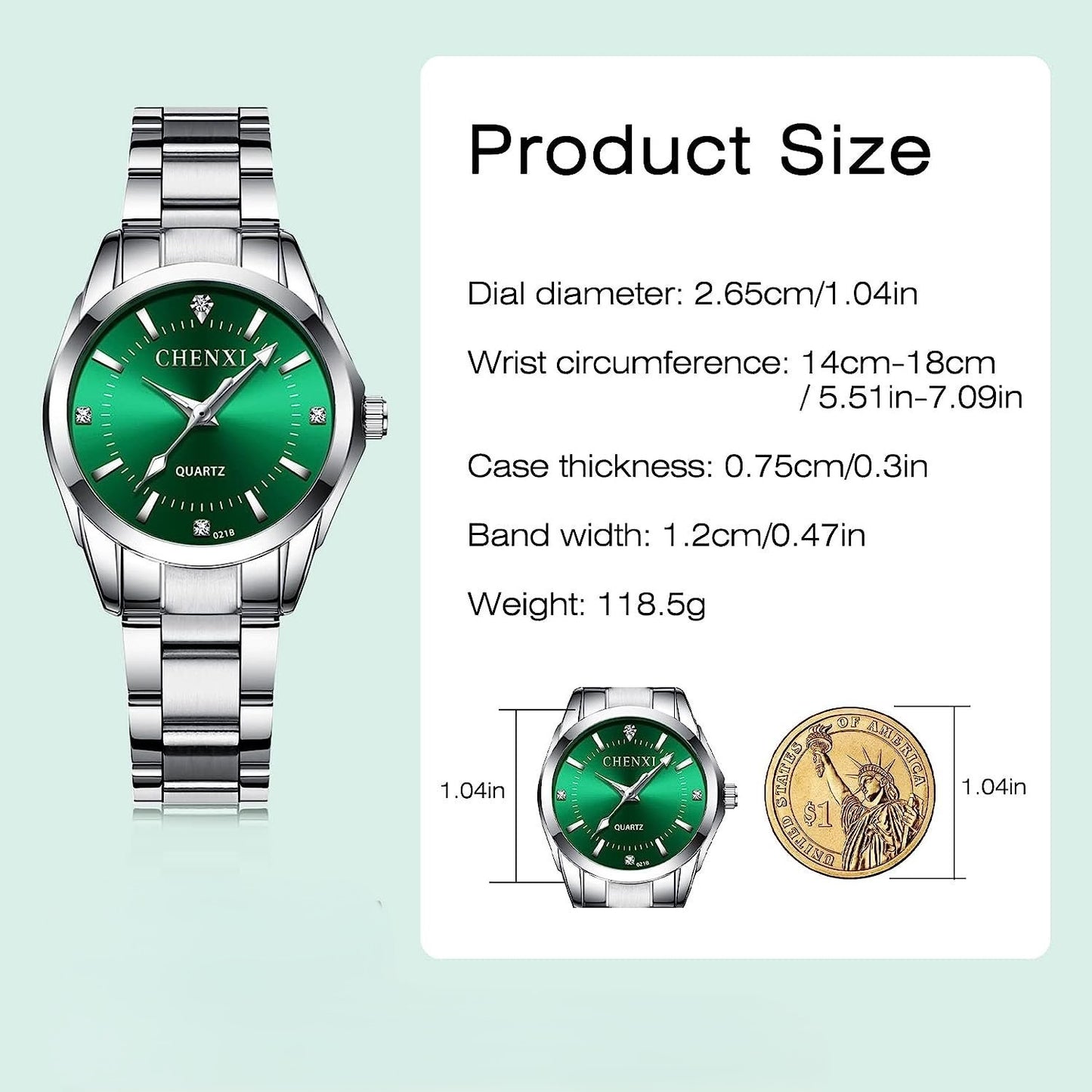 Women's Chenxi Stainless Steel Quartz Luxury Dial Watch
