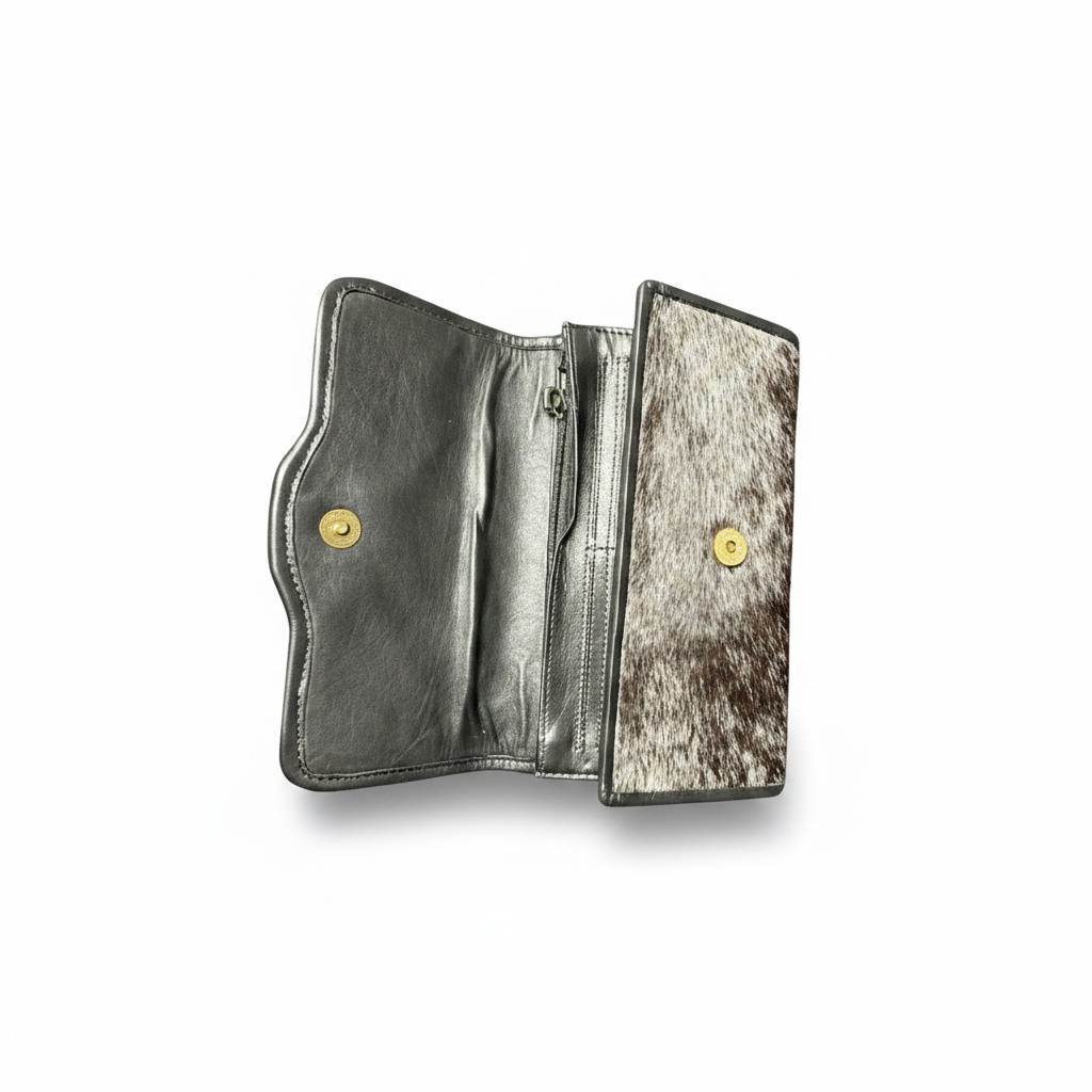 Handcrafted Floral Tooled Leather Wallet 7.5" x 4"