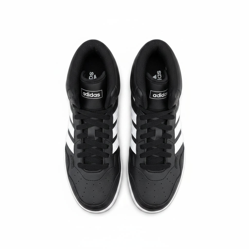 Unisex Adidas Hoop 4.0 Mid Size 8M/9W Black/White