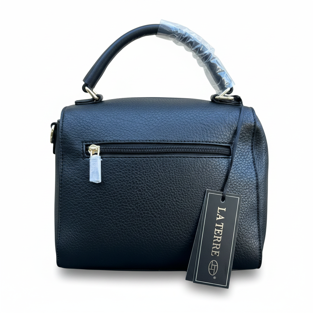 La Terre Boston Purse Black