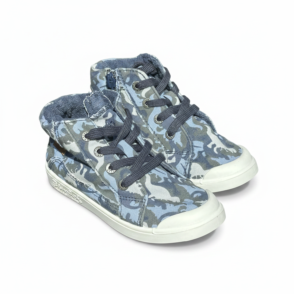 Kid's Blowfish Malibu Navy Camo Canvas Sneakers Size 11