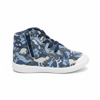 Kid's Blowfish Malibu Navy Camo Canvas Sneakers Size 11