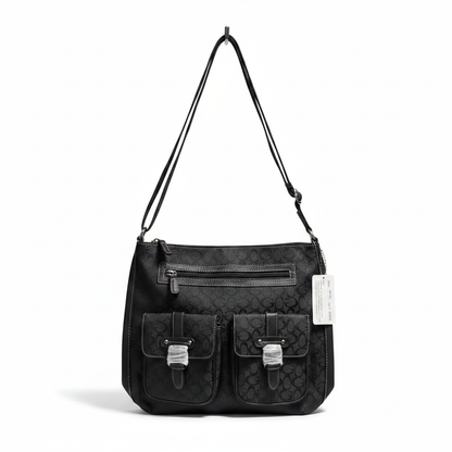 Stylish Black Shoulder Handbag 11" x 12.5"