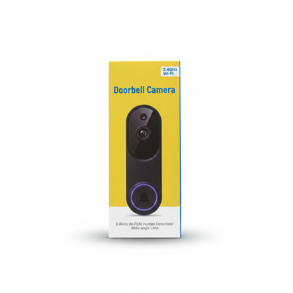 Orbitell 1080p Wireless Wi-Fi Video Doorbell Camera with Two Way Audio, Night Vision, Cloud Storage, Smart AI Motion Detection