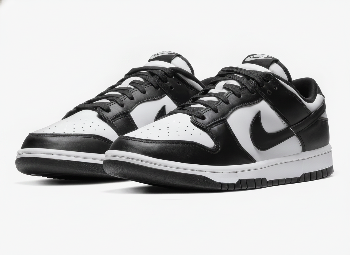 Men's Nike Dunk Low "Panda" Sneakers Size 10 White/Black-White