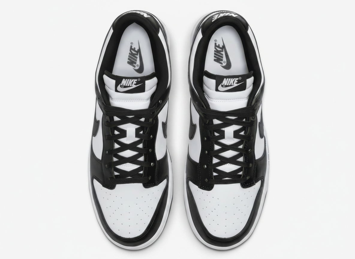 Men's Nike Dunk Low "Panda" Sneakers Size 10 White/Black-White