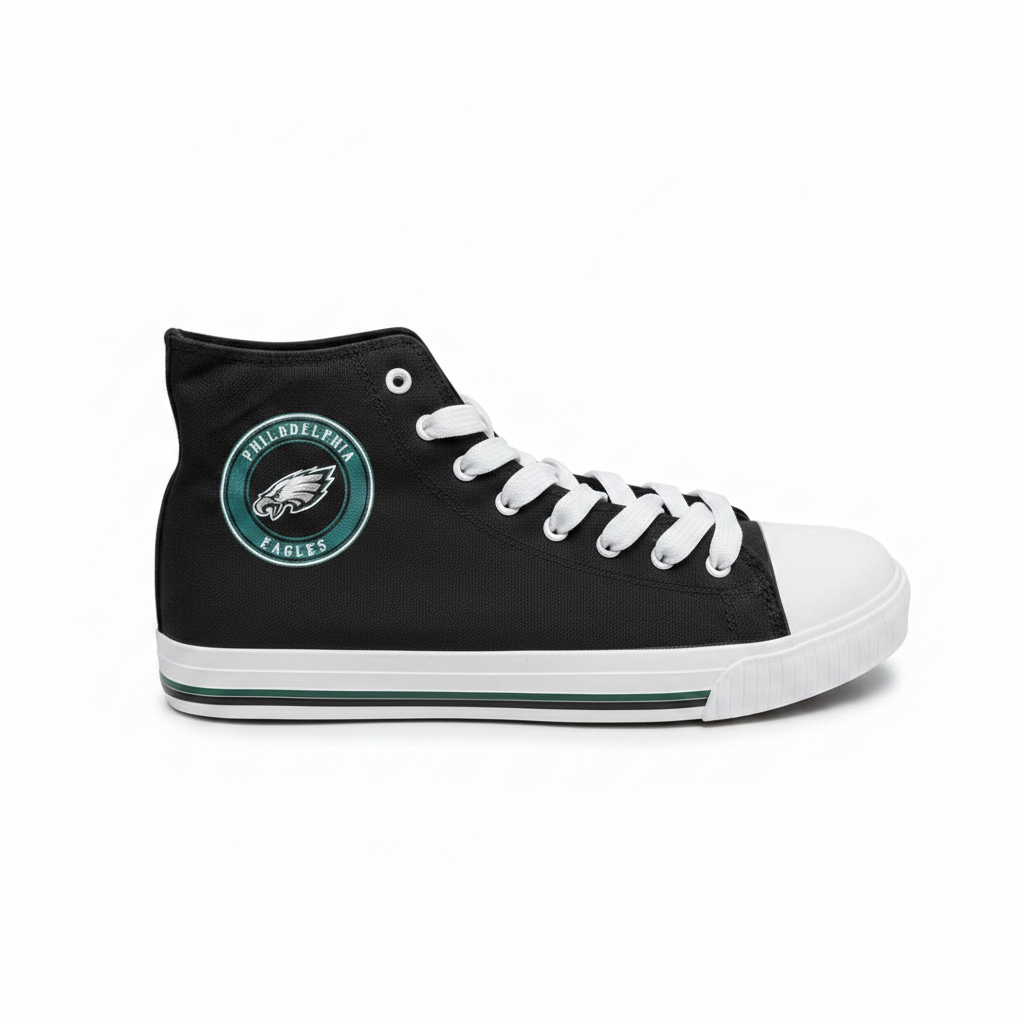 Men's FOCO Philadelphia Eagles High Top Canvas Sneakers