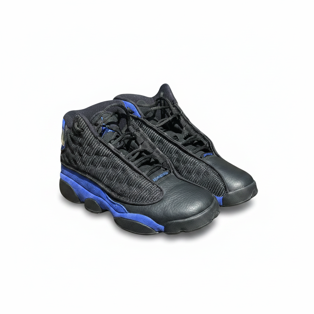 Kid's Nike Jordan 13 Retro Black Hyper Royal Size 6.5Y - Preowned