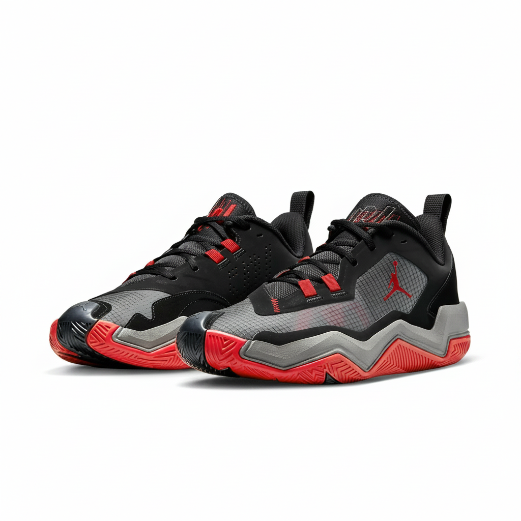 Unisex Jordan One Take 4 Bred Size 12M/13.5W Black/Grey/Red