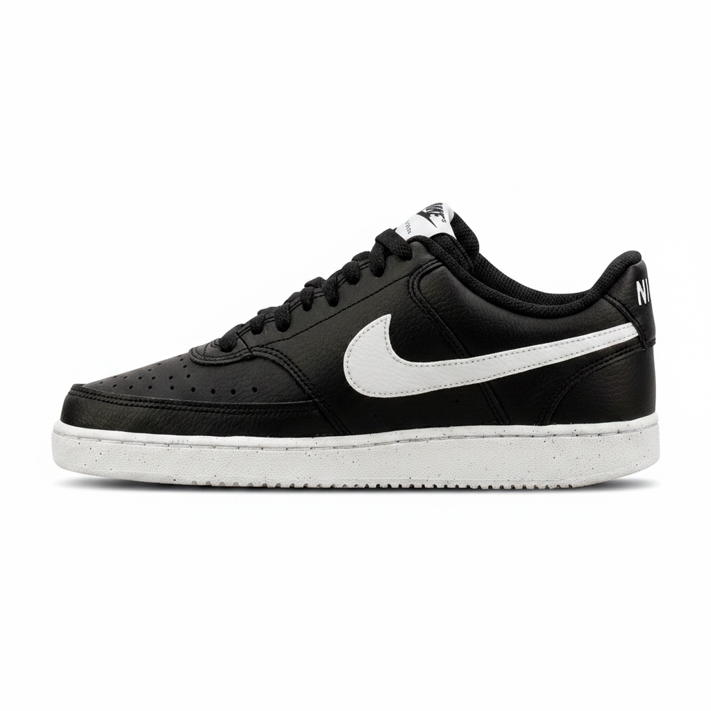 Unisex Nike Court Vision Low Next Nature Size 9.5M / 11W Black/White