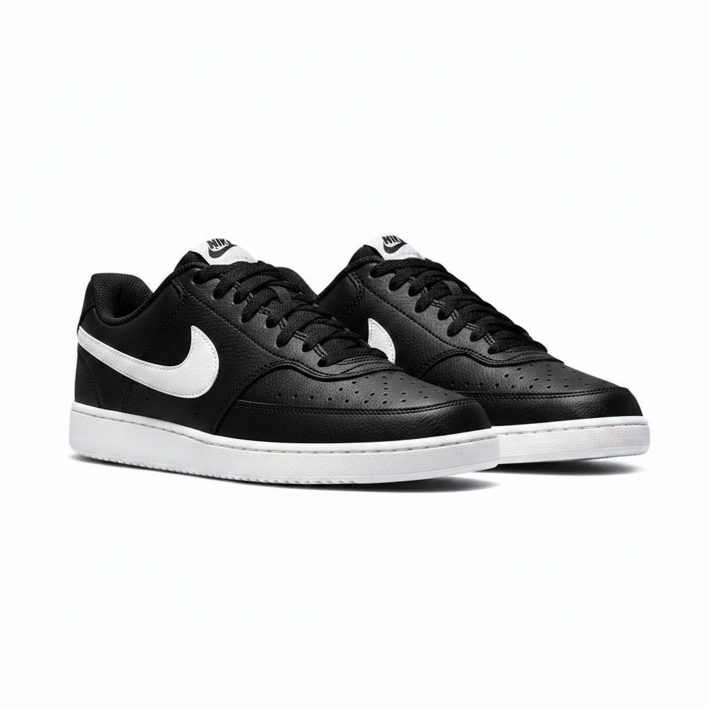 Unisex Nike Court Vision Low Next Nature Size 9.5M / 11W Black/White