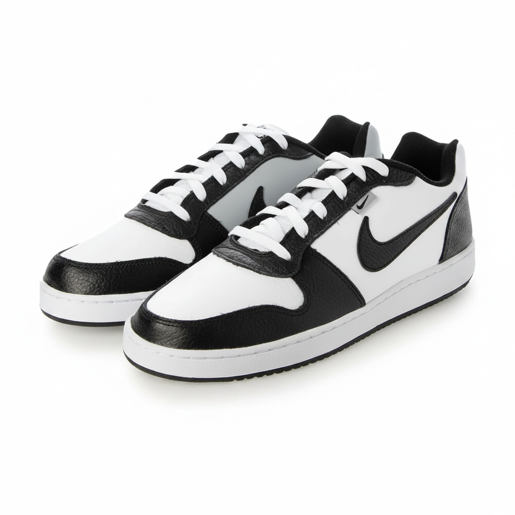 Men's Nike Ebernon Low Premium Size 13 White/Black/Wolf Grey