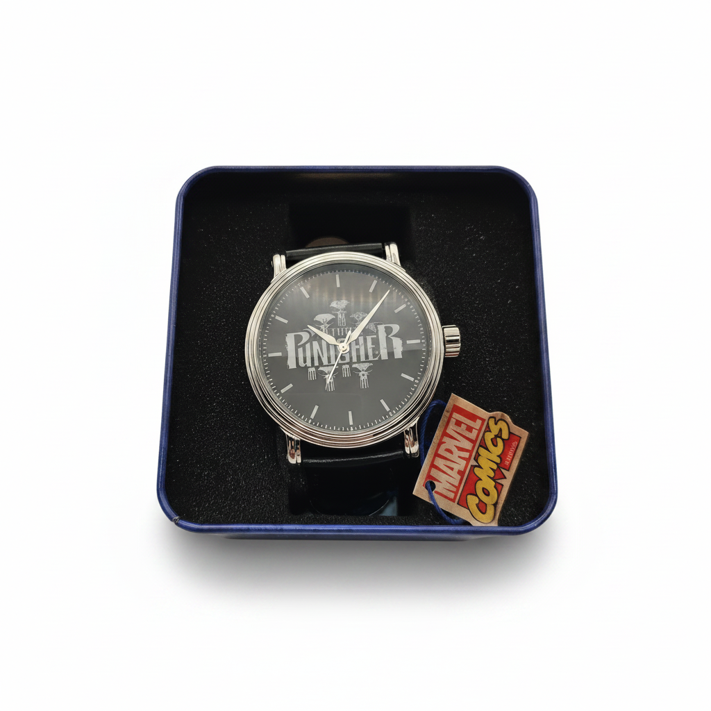 Men's Marvel W002532 The Punisher Analog Display Analog Quartz Black