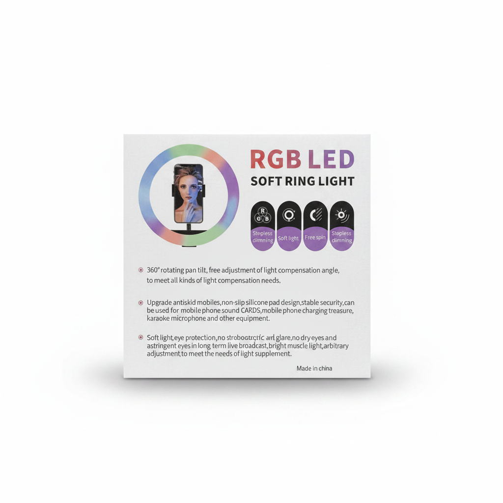 12' RGB LED Soft Ring Light Tripod (MJ30)