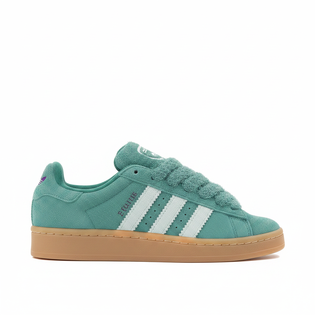 Women's Adidas Campus '00s Athletic Shoe Size 6 Green /Aqua /Purple