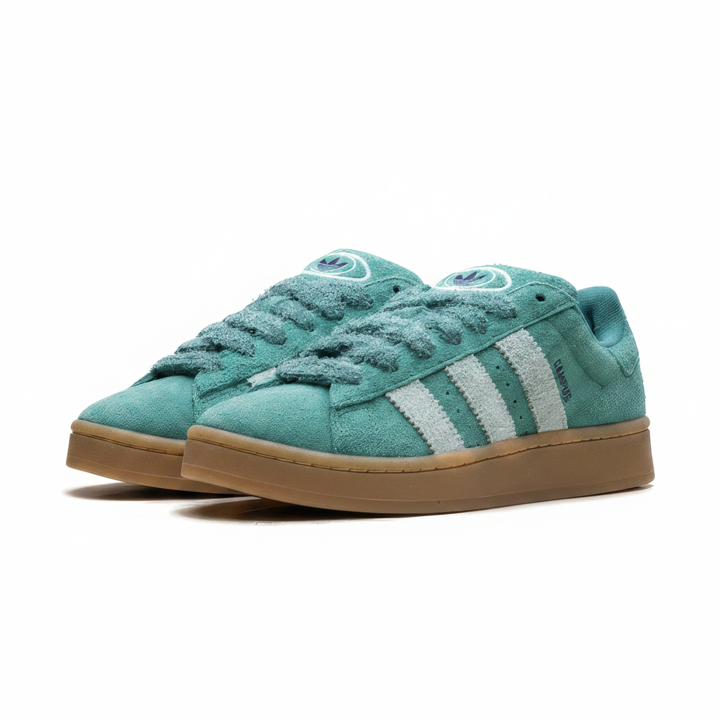 Women's Adidas Campus '00s Athletic Shoe Size 6 Green /Aqua /Purple
