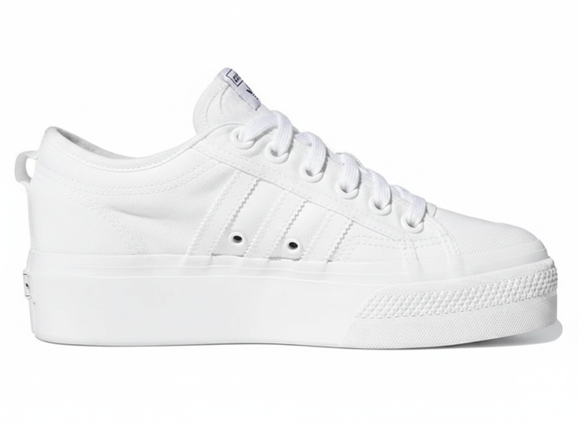 Women's Adidas Nizza Platform (FV5322) Size 10.5 White