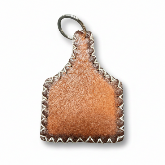 Handcrafted Leather Cow Tag 4.25" x 3"