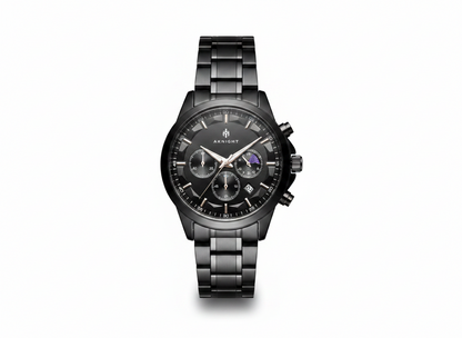Men's Aknight 42mm Big Face Black Stainless Steel & Black