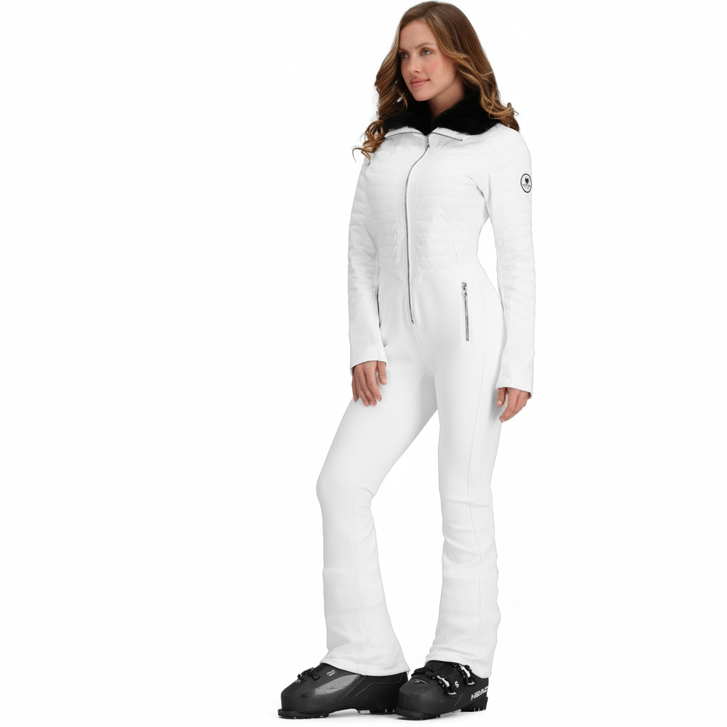 Obermeyer Katze Snowboarding Ski Suit 550 FP White Black Size 8