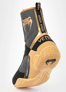 Venum Elite Monogram Boxing Shoe in Black/Beige, Size 8