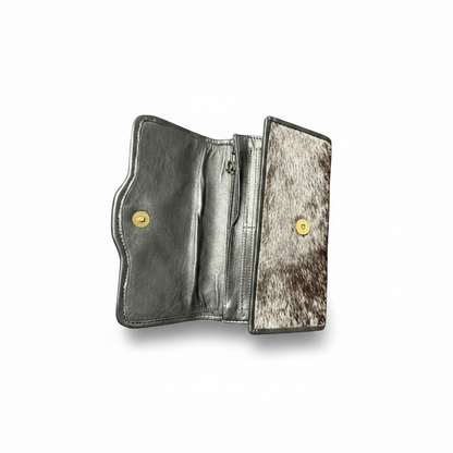 Handcrafted Floral Tooled Leather Wallet 7.5" x 4"
