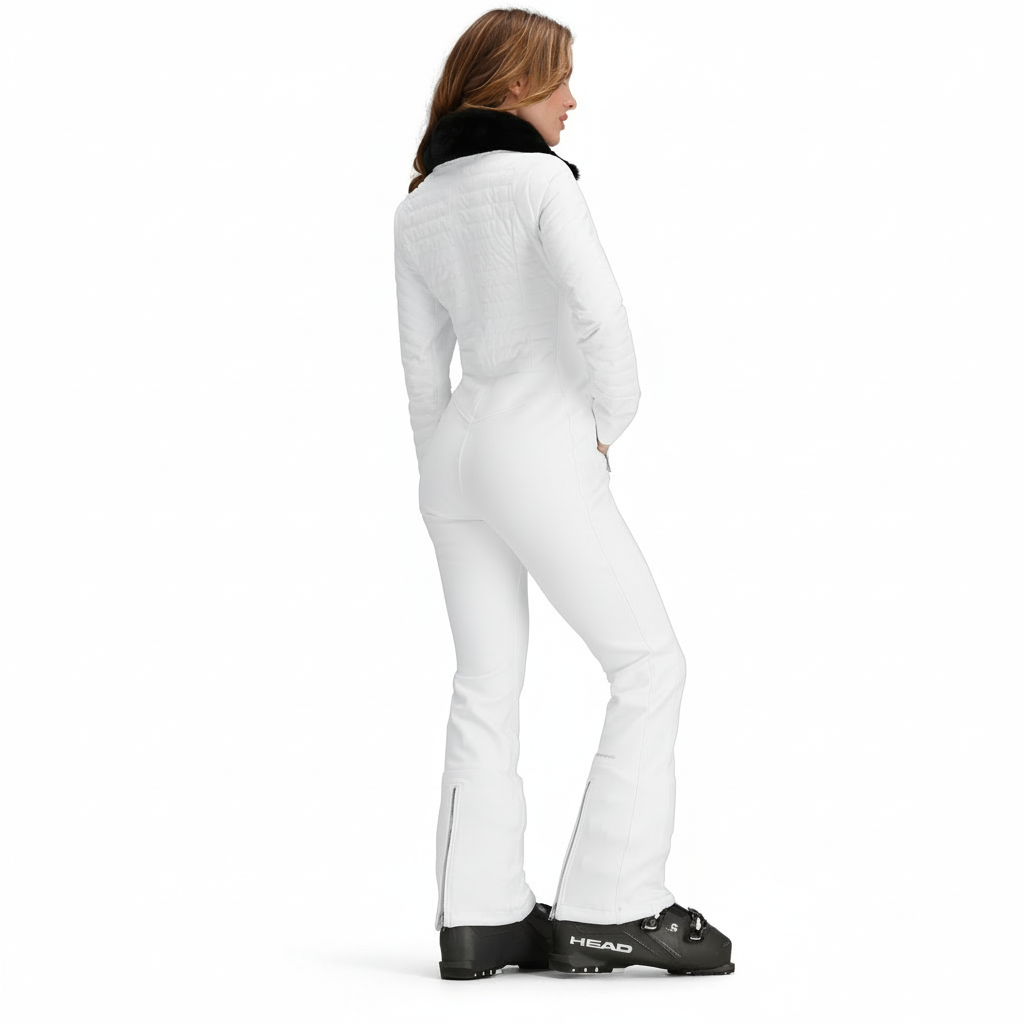 Obermeyer Katze Snowboarding Ski Suit 550 FP White Black Size 8