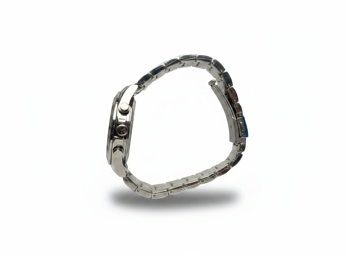 Men's Aknight 42mm Big Face Silver and Black