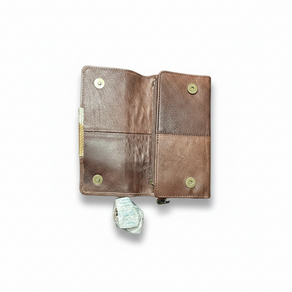 Cowhide Leather Wristlet Purse 4.5" x 8.75"
