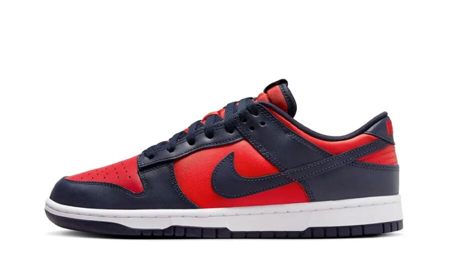 Men's Nike Dunk Low "University Red Obsidian" Sneakers 8M Red/Navy Blue