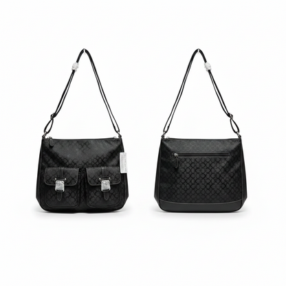 Stylish Black Shoulder Handbag 11" x 12.5"