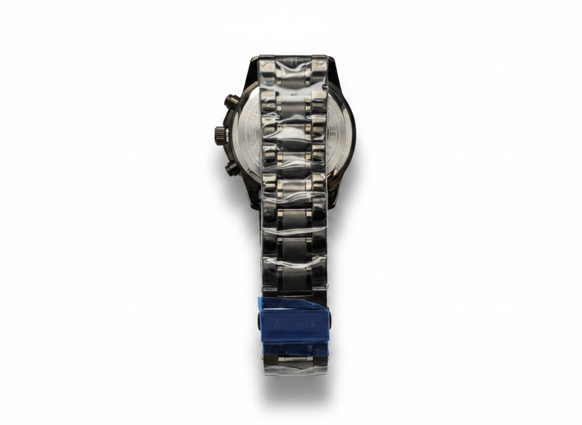 Men's Aknight 42mm Big Face Black Stainless Steel & Blue