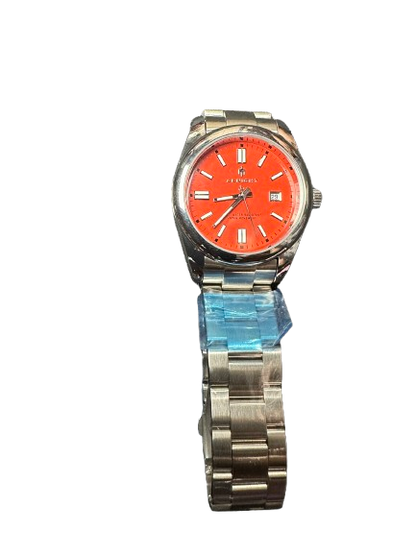 Men's Aknight 39mm Stainless Steel Watch Silver & Orange