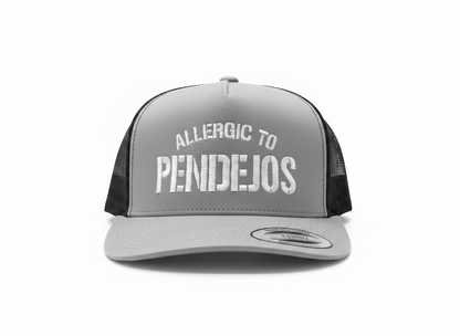 7 Panel Hydro Performance Flat Bill Snapback Trucker Cap - Allergic to Pendejos