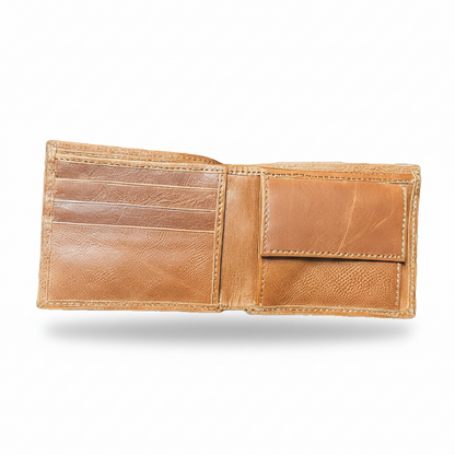 Handcrafted Floral Bi-Fold Wallet 3.5" x 8.75"