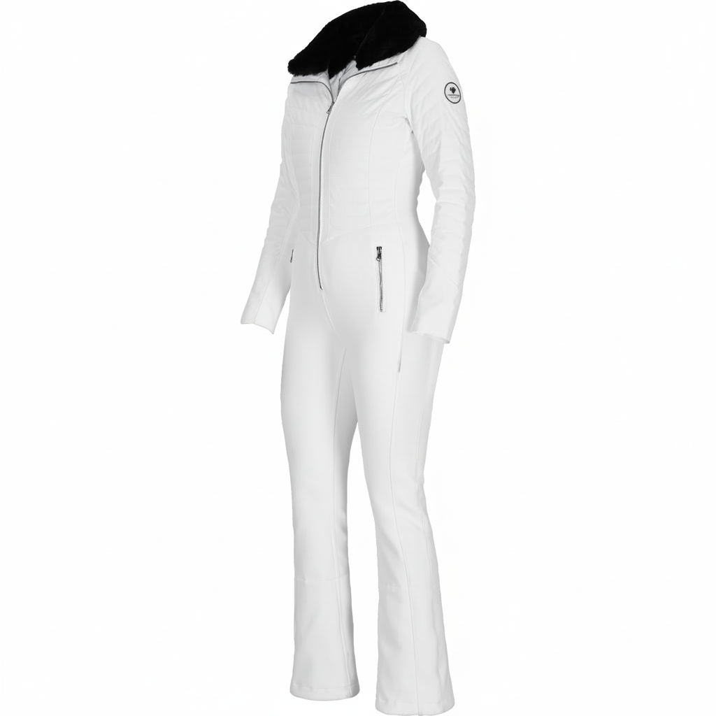 Obermeyer Katze Snowboarding Ski Suit 550 FP White Black Size 8